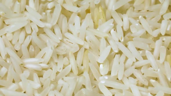 Raw basmati rice full frame close up 