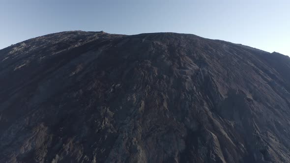 Aerial view of Piton de la Fournaise, Saint Benoit, Reunion.