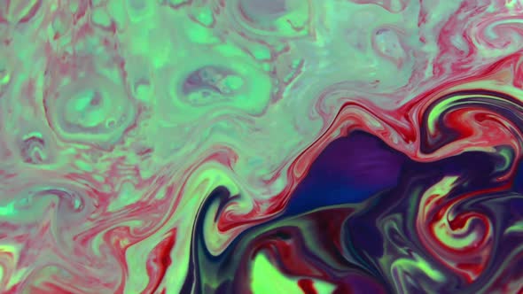 Psychedelic Colour Paint  Spreading Swirling 109