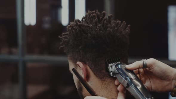 Hair Care. Men's Haircut in a Barbershop. 