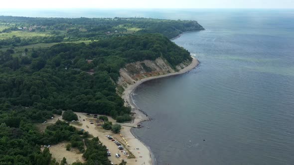 Baltic Sea Coastline with Sandy Mountains