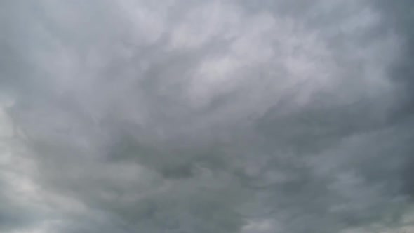 Storm Clouds Are Moving in Sky, Timelapse.