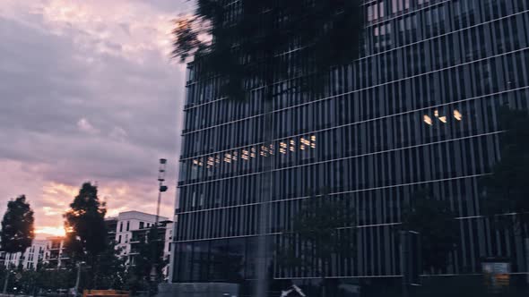 City of Frankfurt at Sunset