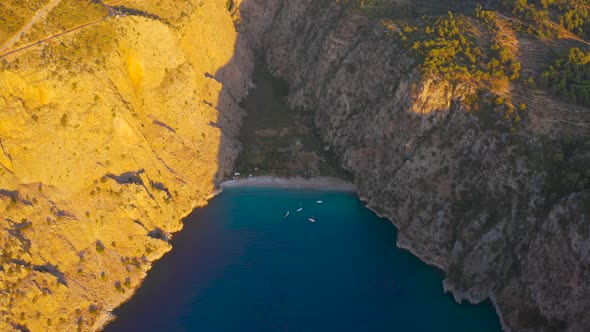 Butterfly Valley High View Canyon and Sea Near Oludeniz Fethiye Turkey