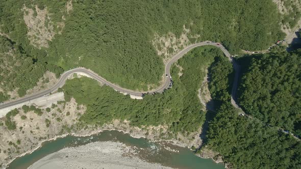 Road With Hairpin Turn In Val Trebbia