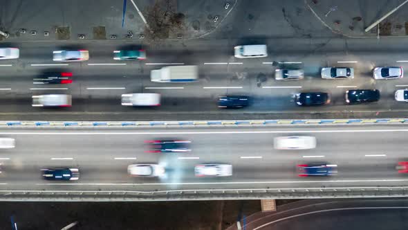 Rising Drone Shot Reveals Spectacular Elevated Highway, Bridges, Transportation and Infrastructure