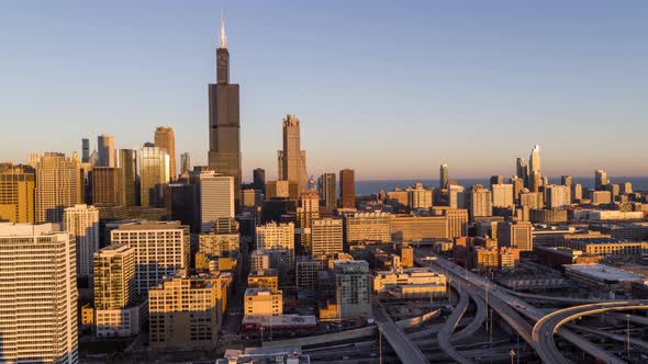 Chicago Cityscape at Golden Hour