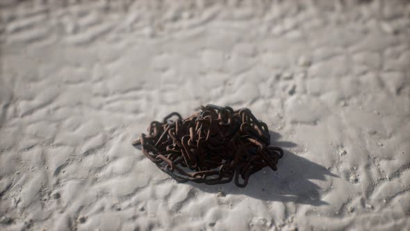 Vintage Rusty Handmade Iron Chain