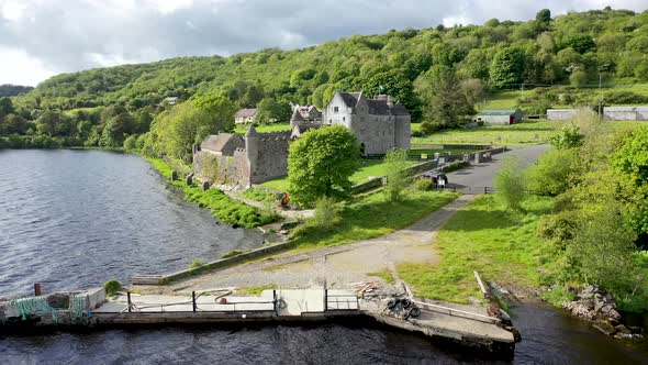 Aerial View of Parke's Castle in County Leitrim Ireland