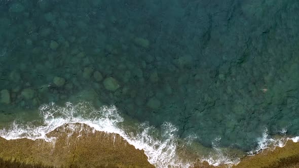 Atlantic Ocean Shore Cliffs of Playa de Los Morteros, Tenerife, Spain