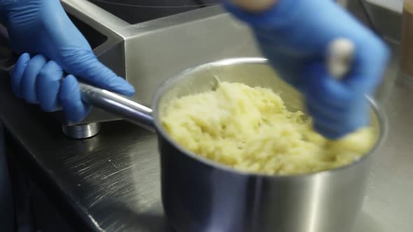 Process of Creating Brewed Dough for Eclairs or Profiteroles