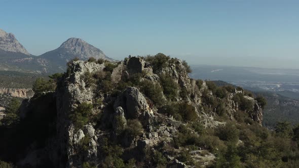 Top view of mountains in Turkey, Lycian way