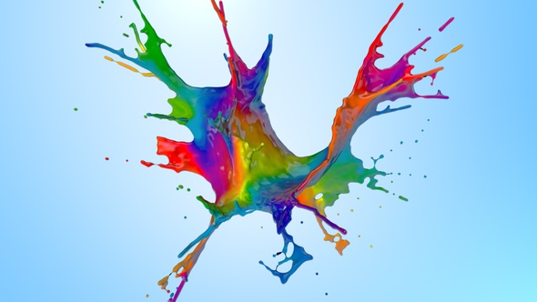 Multicolor Paints Drops Splash alt