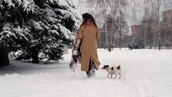 Playful Woman with Dog