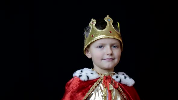 The Young Fairly Weird Prince a Sweet Smile Looking at the Camera