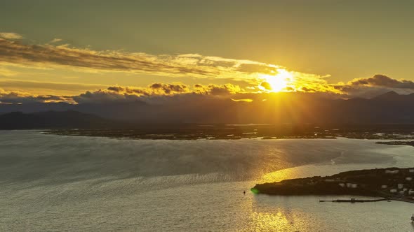 Sunset in Avacha Bay Kamchatka