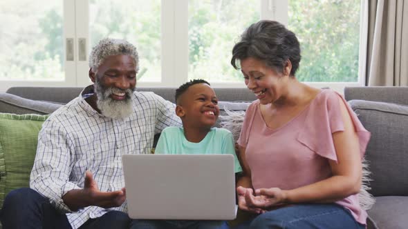 Grandparents and grandson spending time together