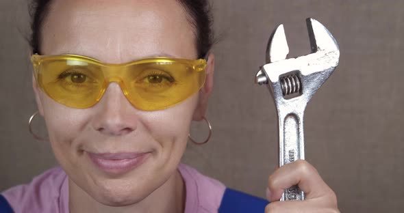 Woman with Engineer Tool