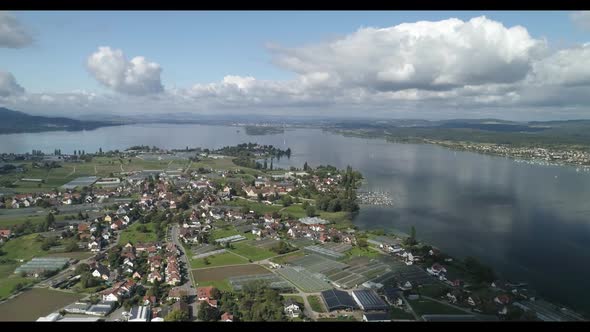 View of Bodensee (Untersee) from the Reichenau Island Side.