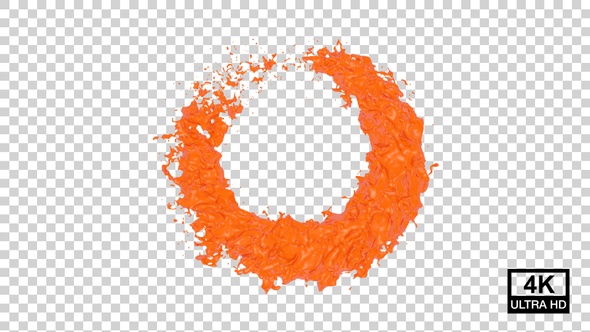 Orange Juice Circle Splash 4 K