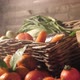 Assortment of Fresh Vegetables and Fruits on Wooden Table - VideoHive Item for Sale