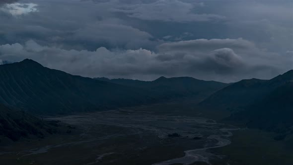 Bromo Tengger Semeru National Park, Indonesia, Timelapse - The crater of the volcano