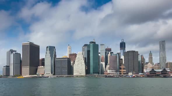 Timelapse view of Manhattan in New York - USA