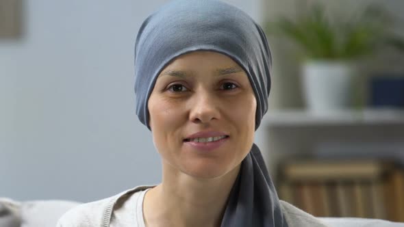 Happy Cancer Survivor Woman Smiling at Camera