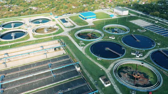 Water Treatment Plant From Above