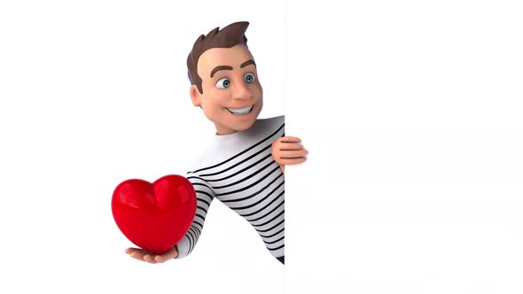 Fun 3D cartoon casual character