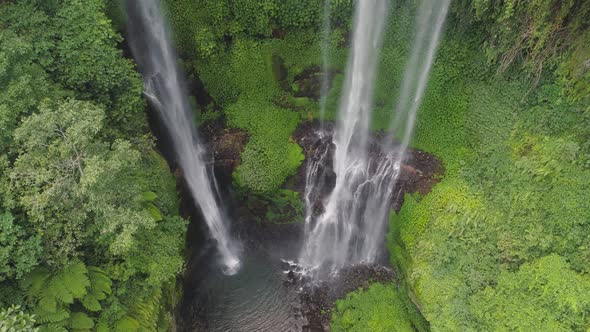 Beautiful Tropical Waterfall Bali, Indonesia