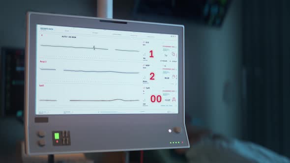 Graphs On Hospital Equipment Show Recovery Of Patient From Heart Diseases alt
