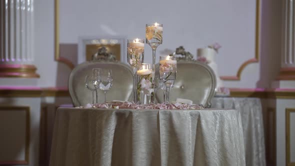 Beautiful Wedding Decor in Restaurant