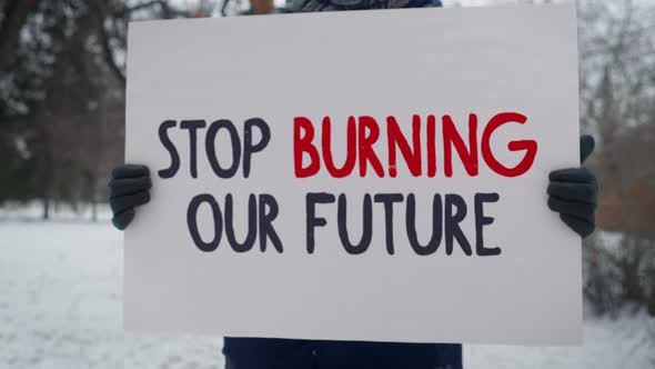 Opposition Protester Sends Message Stop Burning Our Future To Government