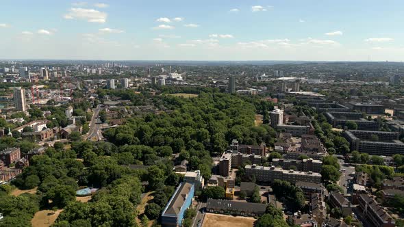 Aerial Video Southwark Park London Uk