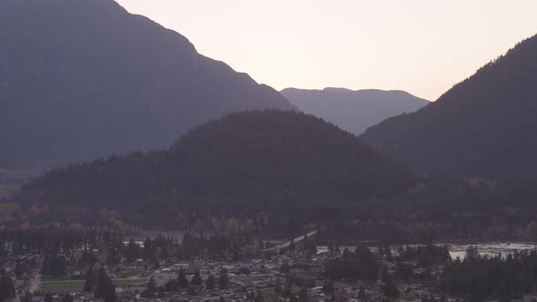 View of Modern City Hope in British Columbia Canada