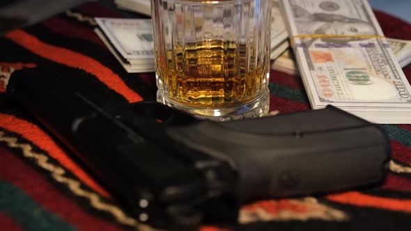 Whiskey Money and Gun