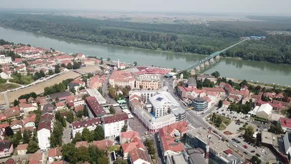 Aerial view of Brcko district, Bosnia and Herzegovina