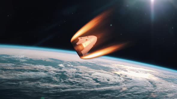 Space Capsule Reentry in Earth Atmosphere