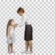 Young mother put on medical mask to her little girl, Alpha Channel - VideoHive Item for Sale
