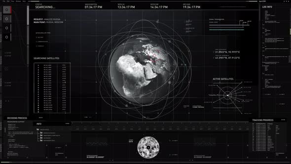 Multiple Locations Scan Analysis In Military Futuristic Program Interface alt