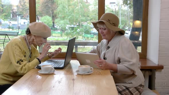 Elderly Women in Cafe