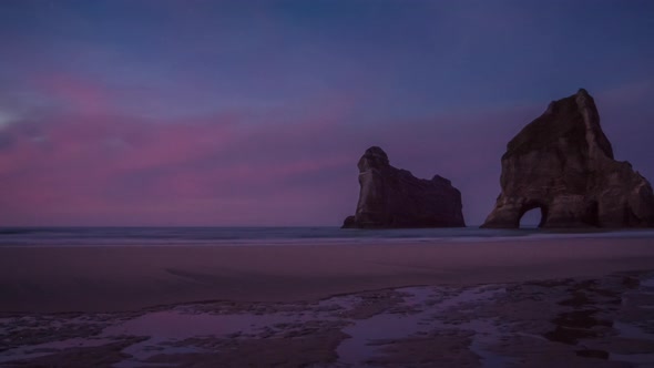 Evening on beautiful beach