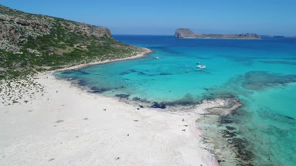 Beautiful Tropical Island Sea and Sandy Beach Aerial View