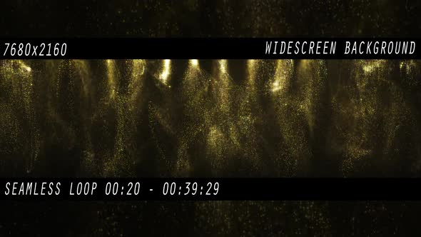 Gold Curtain   Widescreen Background Particles