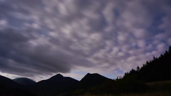 Fast Moving Clouds in the Night Sky