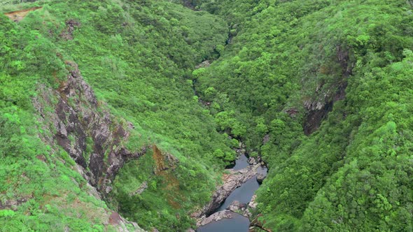 Aerial View of the gorgeMauritius Near the River Gorge National Park