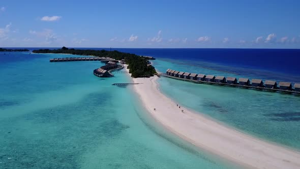 Aerial drone texture of lagoon beach by lagoon and sand background