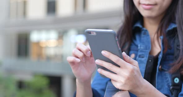 Woman Using cellphone