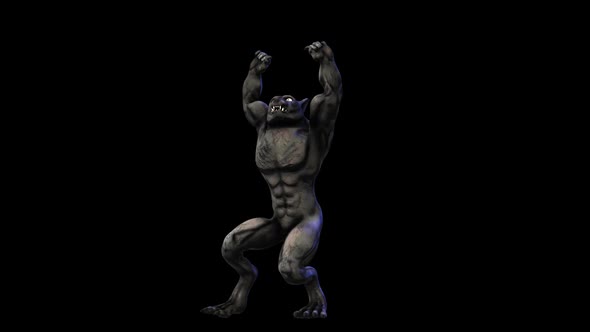 Werewolf dancing thriller with alpha